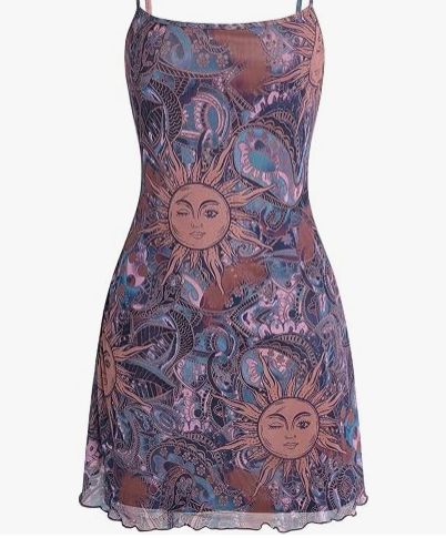 Women's Summer Dress, Sun Beach Skirt, Women's Holiday Wear, 90s Style